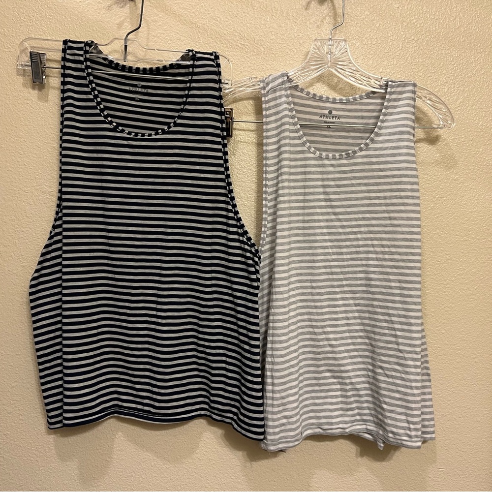 Athleta Striped Tank Top Bundle of 2, size XL